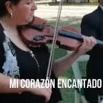 Entrada con Mi corazón Encantado. Violín, violoncello y teclado